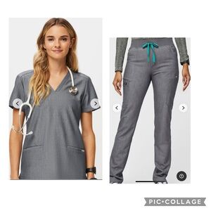 Figs graphite, gray set size medium